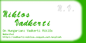 miklos vadkerti business card